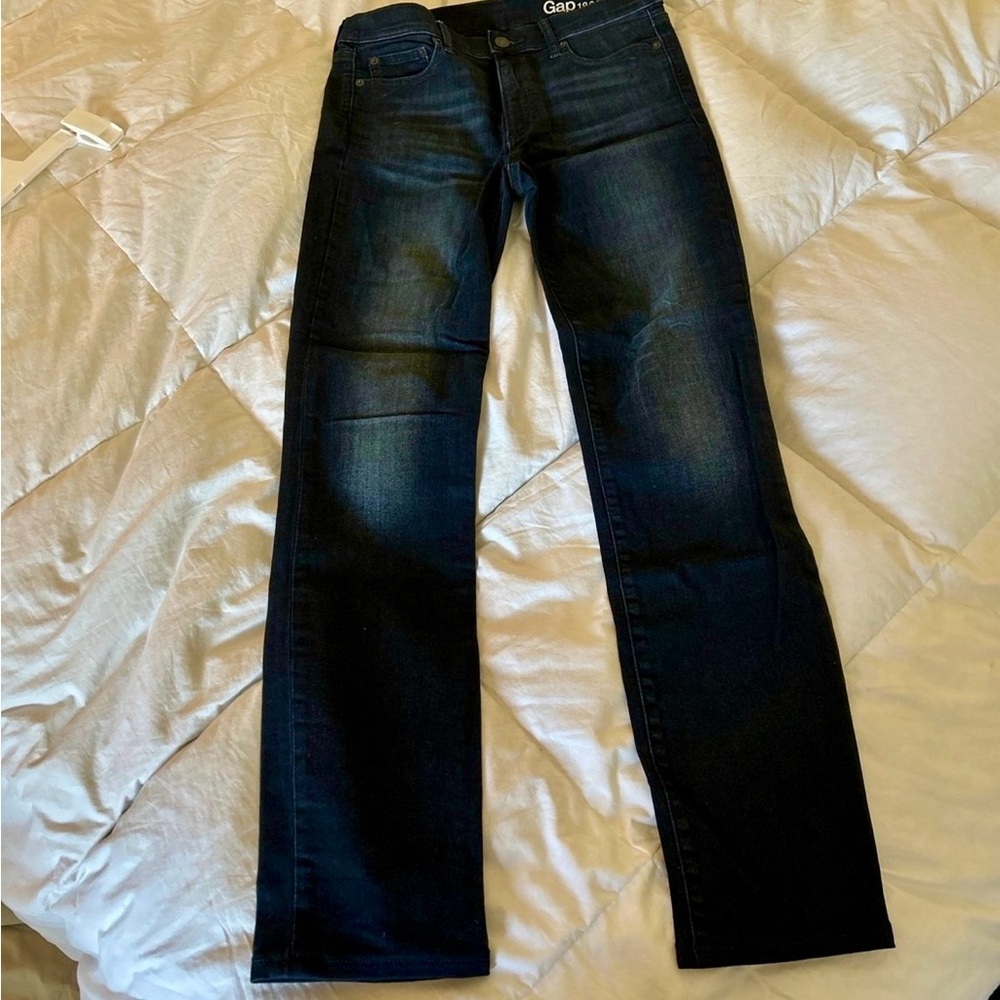 GAP Resolution Slim Straight Women's Blue Jeans Size 28r - Picture 2 of 4